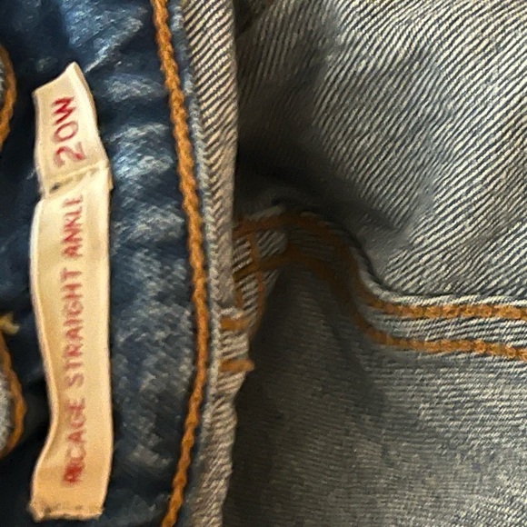 Levi's Ribcage Straight Ankle medium Blue Cropped Size 20W - Picture 10 of 10